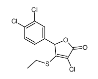 4-chloro-2-(3,4-dichlorophenyl)-3-ethylsulfanyl-2H-furan-5-one Structure