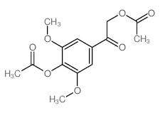 Ethanone,2-(acetyloxy)-1-[4-(acetyloxy)-3,5-dimethoxyphenyl]- Structure