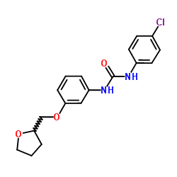 1-(4-Chlorophenyl)-3-[3-(tetrahydro-2-furanylmethoxy)phenyl]urea结构式