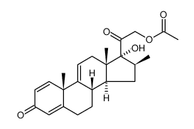 17,21-dihydroxy-16beta-methylpregna-1,4,9(11)-triene-3,20-dione 21-acetate Structure