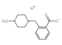 2-[(4-甲基哌嗪-1-基)甲基]苯甲酸锂结构式