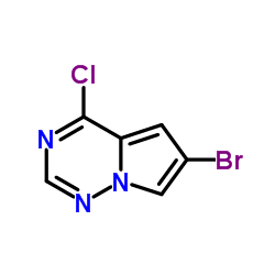 6-溴-4-氯-吡咯并[2,1-f][1,2,4]三嗪结构式