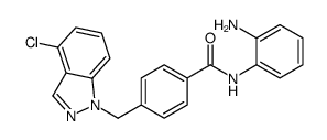 N-(2-aminophenyl)-4-[(4-chloroindazol-1-yl)methyl]benzamide结构式