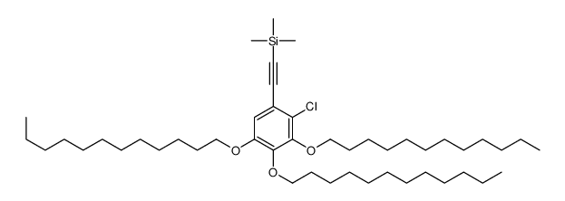 2-(2-chloro-3,4,5-tridodecoxyphenyl)ethynyl-trimethylsilane结构式