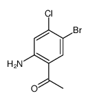1-(2-氨基-5-溴-4-氯苯基)-乙酮结构式