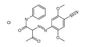 2,5-dimethoxy-4-[[2-oxo-1-[(phenylamino)carbonyl]propyl]azo]benzenediazonium chloride结构式