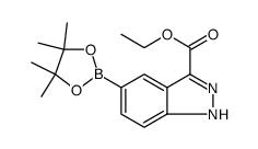 1-N-乙氧基羰基-吲唑-5-硼酸频哪醇酯结构式