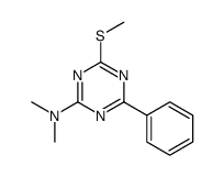 N,N-dimethyl-4-methylsulfanyl-6-phenyl-1,3,5-triazin-2-amine结构式
