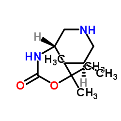 N-[(3S,5S)-5-甲基-3-哌啶基]-胺基甲酸乙酯-1,1-二甲基乙酯结构式