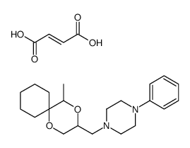(E)-but-2-enedioic acid,1-[(5-methyl-1,4-dioxaspiro[5.5]undecan-3-yl)methyl]-4-phenylpiperazine结构式