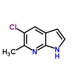 5-氯-6-甲基-1H-吡咯并[2,3-b]吡啶结构式