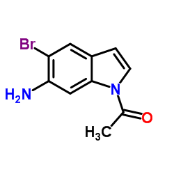 1-(6-Amino-5-bromo-1H-indol-1-yl)ethanone结构式