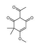 2-acetyl-5-methoxy-6,6-dimethylcyclohex-4-ene-1,3-dione Structure