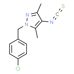 1-(4-CHLORO-BENZYL)-4-ISOTHIOCYANATO-3,5-DIMETHYL-1H-PYRAZOLE结构式