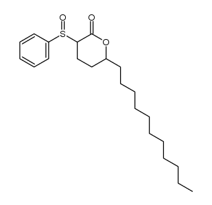 3-(phenylsulfinyl)-6-undecyltetrahydro-2H-pyran-2-one结构式