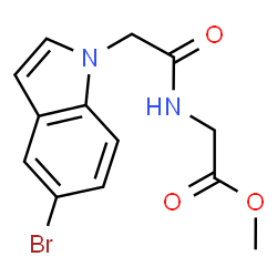 Methyl N-[(5-bromo-1H-indol-1-yl)acetyl]glycinate结构式
