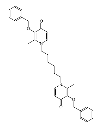 1,1'-(hexane-1,6-diyl)bis(3-(benzyloxy)-2-methylpyridin-4(1H)-one) Structure