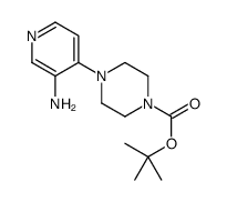 4-(3-氨基-4-吡啶)-1-哌嗪羧酸叔丁酯结构式