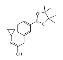 3-(N-环丙基氨基羰基)甲基苯硼酸频那醇酯结构式