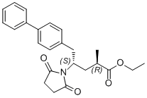 (2R,4S)-4-([1,1'-联苯基]-4-基甲基)2-甲基-4-(2,5-二氧代吡咯烷-2-基)-丁酸乙酯结构式