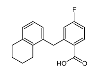 4-fluoro-2-(5,6,7,8-tetrahydronaphthalen-1-ylmethyl)benzoic acid Structure