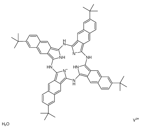 氧钒基 2,11,20,29-四-叔-丁基-2,3-萘酞菁结构式