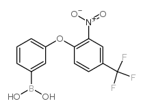 3-(2-硝基-4-三氟甲基苯氧基)苯硼酸结构式