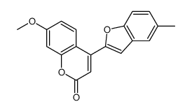 7-methoxy-4-(5-methyl-1-benzofuran-2-yl)chromen-2-one结构式