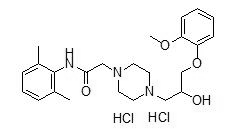 雷诺嗪盐酸盐结构式