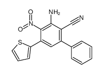 2-amino-3-nitro-6-phenyl-4-thiophen-2-ylbenzonitrile Structure