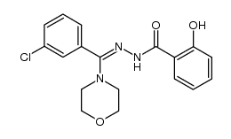 2-(m-Chloro-α-morpholinobenzylidene)salicylohydrazide Structure