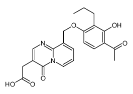 2-[9-[(4-acetyl-3-hydroxy-2-propylphenoxy)methyl]-4-oxopyrido[1,2-a]pyrimidin-3-yl]acetic acid结构式