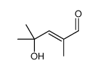 4-hydroxy-2,4-dimethylpent-2-enal Structure