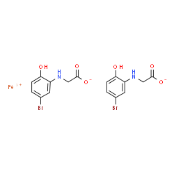 iron(III) N,N'-bis((5-bromo-2-hydroxyphenyl)glycinate) Structure