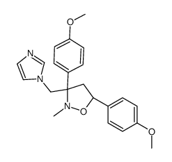 (3S,5S)-3-(imidazol-1-ylmethyl)-3,5-bis(4-methoxyphenyl)-2-methyl-1,2-oxazolidine结构式