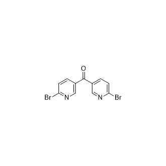 双(6-溴吡啶-3-基)甲酮结构式
