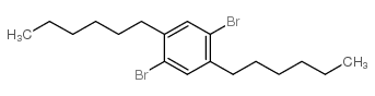 2,5-Bis(hexyl)-1,4-dibromobenzene Structure