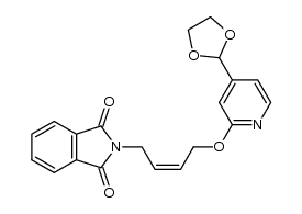 (Z)-2-(4-((4-(1,3-dioxolan-2-yl)pyridin-2-yl)oxy)but-2-en-1-yl)isoindoline-1,3-dione结构式