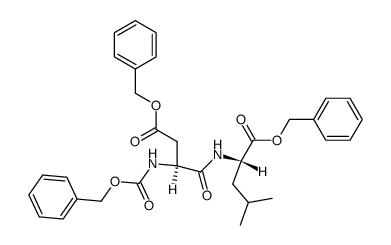 N-(O-benzyl-N-benzyloxycarbonyl-L-α-aspartyl)-L-leucine benzyl ester结构式