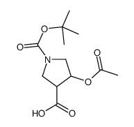 1-Boc-4-(Methoxycarbonyl)pyrrolidine-3-carboxylic acid Structure