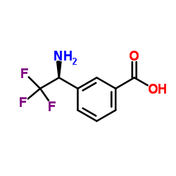 3-[(1S)-1-Amino-2,2,2-trifluoroethyl]benzoic acid Structure