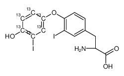 3,3'-Diiodo-L-thyronine-13C6 Structure