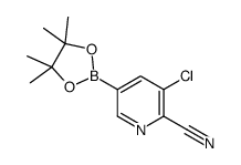 3-Chloro-5-(4,4,5,5-tetramethyl-1,3,2-dioxaborolan-2-yl)picolinonitrile Structure