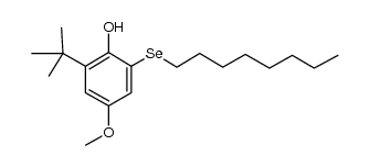 2-tert-butyl-4-methoxy-6-(octylseleno)phenol Structure