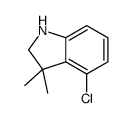 4-chloro-3,3-dimethyl-1,2-dihydroindole结构式