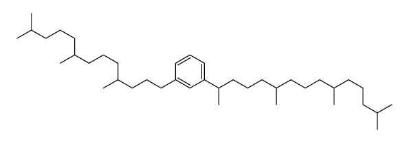 1-(6,10,14-trimethylpentadecan-2-yl)-3-(4,8,12-trimethyltridecyl)benzene Structure