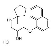 1-[(1-methylcyclopentyl)amino]-3-naphthalen-1-yloxypropan-2-ol,hydrochloride Structure