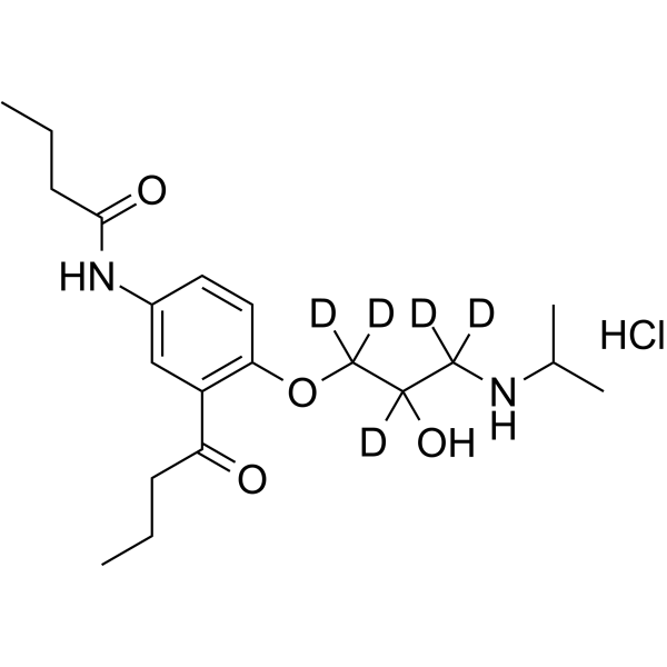 rac-3-Deacetyl-3-butanoyl Acebutolol-d5 hydrochloride Structure