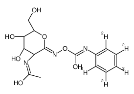 (Z)-O-(2-乙酰氨基-2-脱氧-D-吡喃葡萄糖基)氨基N-苯基-d5-氨基甲酸酯结构式