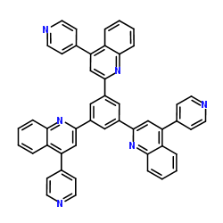 1,3,5-三(4-(吡啶-4-基)喹啉-2-基)苯结构式